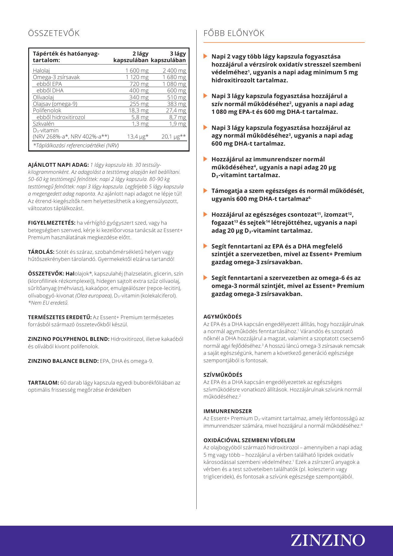Essent+ Premium termékleírás 3. oldal