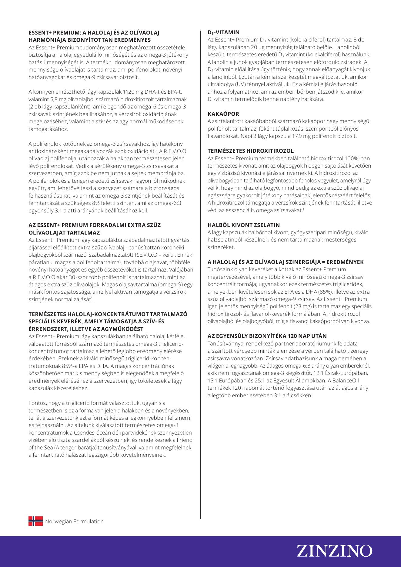 Essent+ Premium termékleírás 2. oldal
